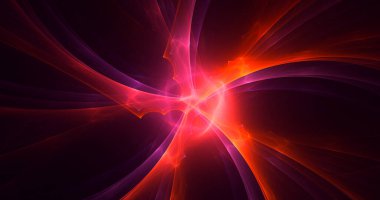 Soyut çok renkli fraktal ışık arkaplanı 3B görüntüleme