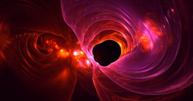 Soyut çok renkli fraktal ışık arkaplanı 3B görüntüleme