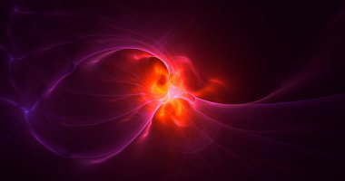 Soyut çok renkli fraktal ışık arkaplanı 3B görüntüleme