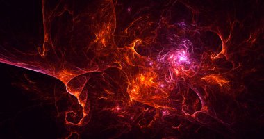 3B soyut renkli fraktal ışık arkaplanı oluşturma