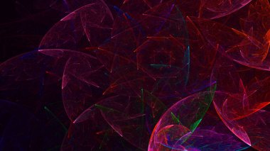 3B soyut renkli fraktal ışık arkaplanı oluşturma