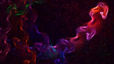 3B soyut renkli fraktal ışık arkaplanı oluşturma