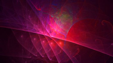 3B soyut renkli fraktal ışık arkaplanı oluşturma