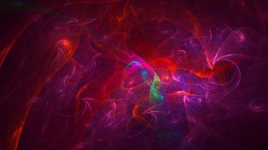 3B soyut renkli fraktal ışık arkaplanı oluşturma