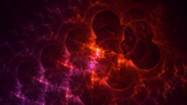 3B soyut renkli fraktal ışık arkaplanı oluşturma