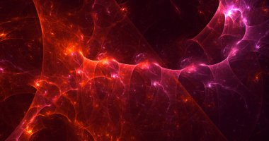 3B soyut renkli fraktal ışık arkaplanı oluşturma