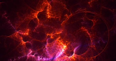 Soyut çok renkli fraktal ışık arkaplanı 3B görüntüleme