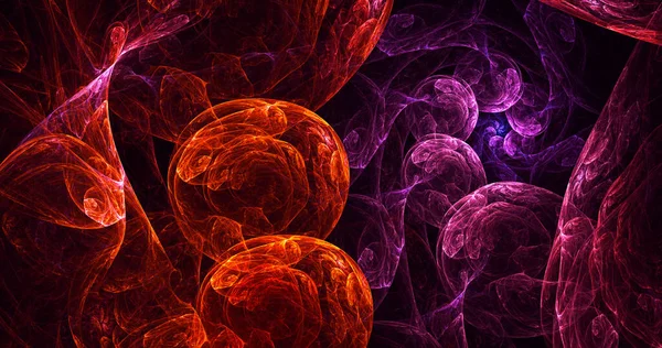 Soyut çok renkli fraktal ışık arkaplanı 3B görüntüleme