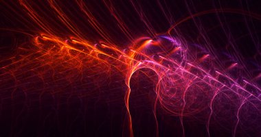 3B soyut renkli fraktal ışık arkaplanı oluşturma