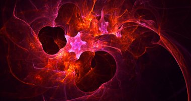 3B soyut renkli fraktal ışık arkaplanı oluşturma