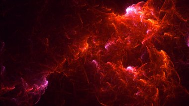Soyut çok renkli fraktal ışık arkaplanı 3B görüntüleme