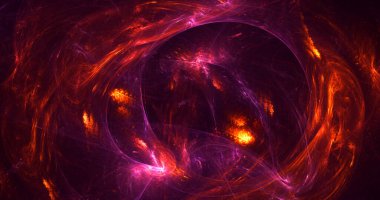 Soyut çok renkli fraktal ışık arkaplanı 3B görüntüleme