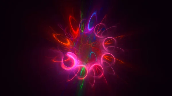 Renderização Abstrato Fundo Luz Fractal Multicolor — Fotografia de Stock