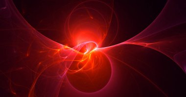 3B soyut renkli fraktal ışık arkaplanı oluşturma