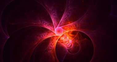 3B soyut renkli fraktal ışık arkaplanı oluşturma