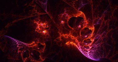 3B soyut renkli fraktal ışık arkaplanı oluşturma