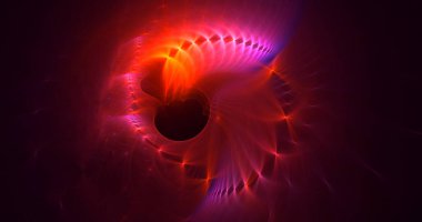 3B soyut renkli fraktal ışık arkaplanı oluşturma