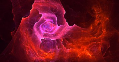 Soyut çok renkli fraktal ışık arkaplanı 3B görüntüleme