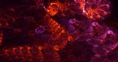 Soyut çok renkli fraktal ışık arkaplanı 3B görüntüleme