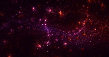 Soyut çok renkli fraktal ışık arkaplanı 3B görüntüleme