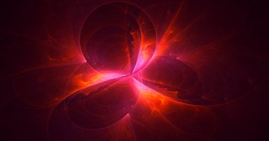 Soyut çok renkli fraktal ışık arkaplanı 3B görüntüleme