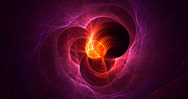 3D rendering abstract multicolor fractal light background