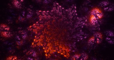 3B, soyut fantezi ışık fraktal arkaplanı oluşturma