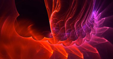 3B, soyut fantezi ışık fraktal arkaplanı oluşturma