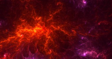 3B soyut renkli fraktal ışık arkaplanı oluşturma