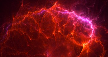 3B soyut renkli fraktal ışık arkaplanı oluşturma