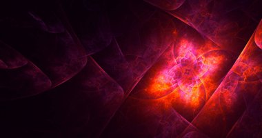 3B soyut renkli fraktal ışık arkaplanı oluşturma