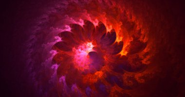 3B soyut renkli fraktal ışık arkaplanı oluşturma