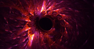 3B soyut renkli fraktal ışık arkaplanı oluşturma