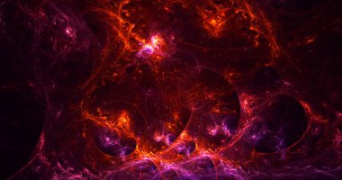 3B soyut renkli fraktal ışık arkaplanı oluşturma