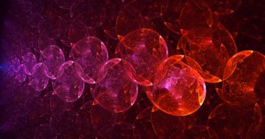 Soyut çok renkli fraktal ışık arkaplanı 3B görüntüleme