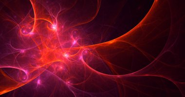 Soyut çok renkli fraktal ışık arkaplanı 3B görüntüleme