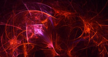 Soyut çok renkli fraktal ışık arkaplanı 3B görüntüleme