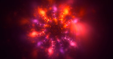 Soyut çok renkli fraktal ışık arkaplanı 3B görüntüleme