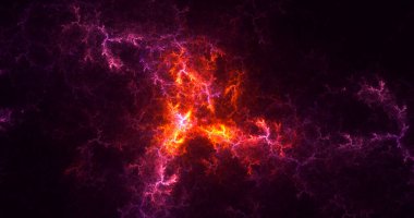 Soyut çok renkli fraktal ışık arkaplanı 3B görüntüleme