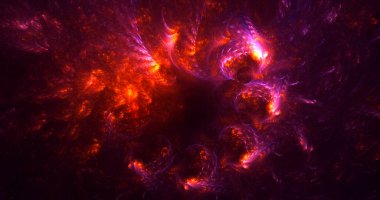 Soyut çok renkli fraktal ışık arkaplanı 3B görüntüleme