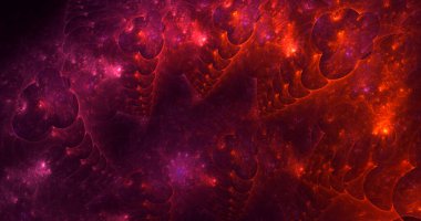 Soyut çok renkli fraktal ışık arkaplanı 3B görüntüleme