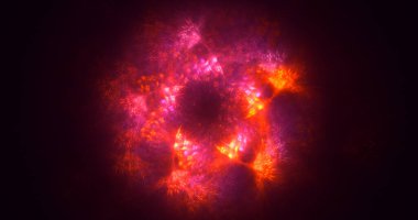 Soyut çok renkli fraktal ışık arkaplanı 3B görüntüleme