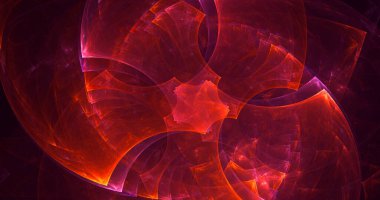 Soyut çok renkli fraktal ışık arkaplanı 3B görüntüleme