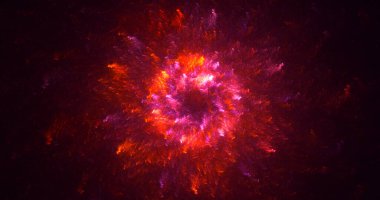 Soyut çok renkli fraktal ışık arkaplanı 3B görüntüleme