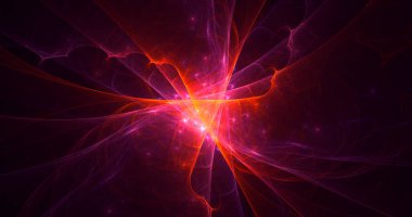 Soyut çok renkli fraktal ışık arkaplanı 3B görüntüleme