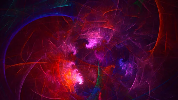 Renderização Abstrato Fundo Luz Fractal Multicolor — Fotografia de Stock