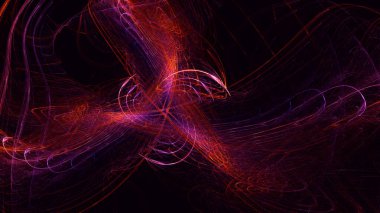 Soyut çok renkli fraktal ışık arkaplanı 3B görüntüleme