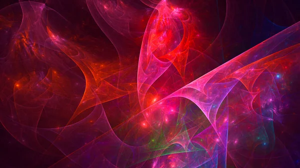 Soyut çok renkli fraktal ışık arkaplanı 3B görüntüleme