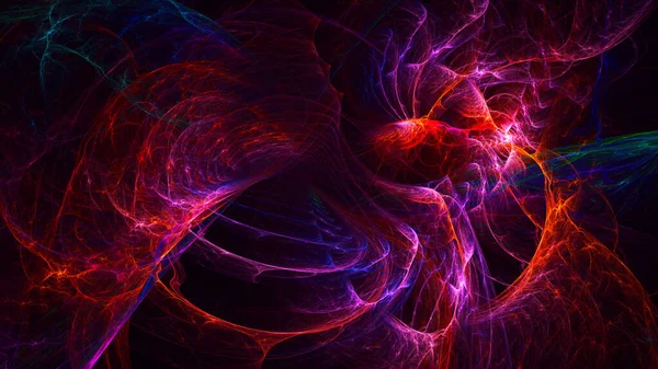 Renderização Abstrato Fundo Luz Fractal Multicolor — Fotografia de Stock