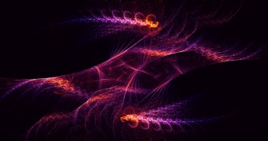 Soyut çok renkli fraktal ışık arkaplanı 3B görüntüleme